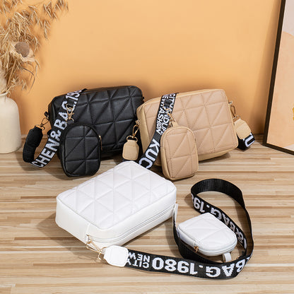 Embroidered Two-Piece Crossbody Bag Set