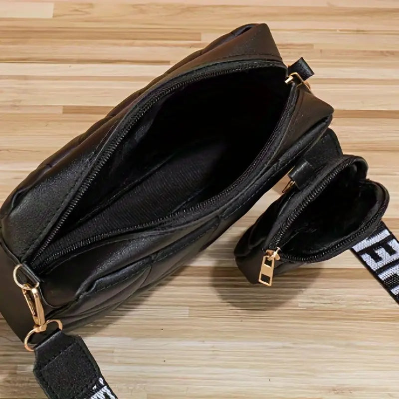 Embroidered Two-Piece Crossbody Bag Set