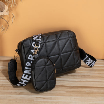 Embroidered Two-Piece Crossbody Bag Set