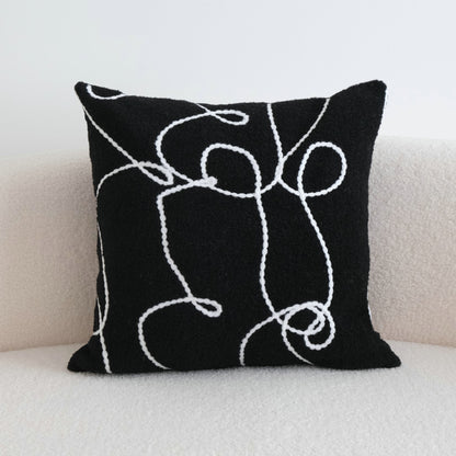 Embroidered Velvet Geometric Pillow Covers