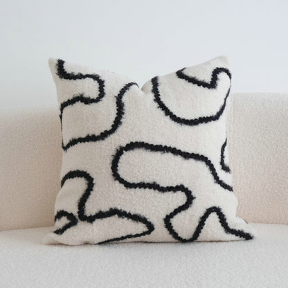 Embroidered Velvet Geometric Pillow Covers