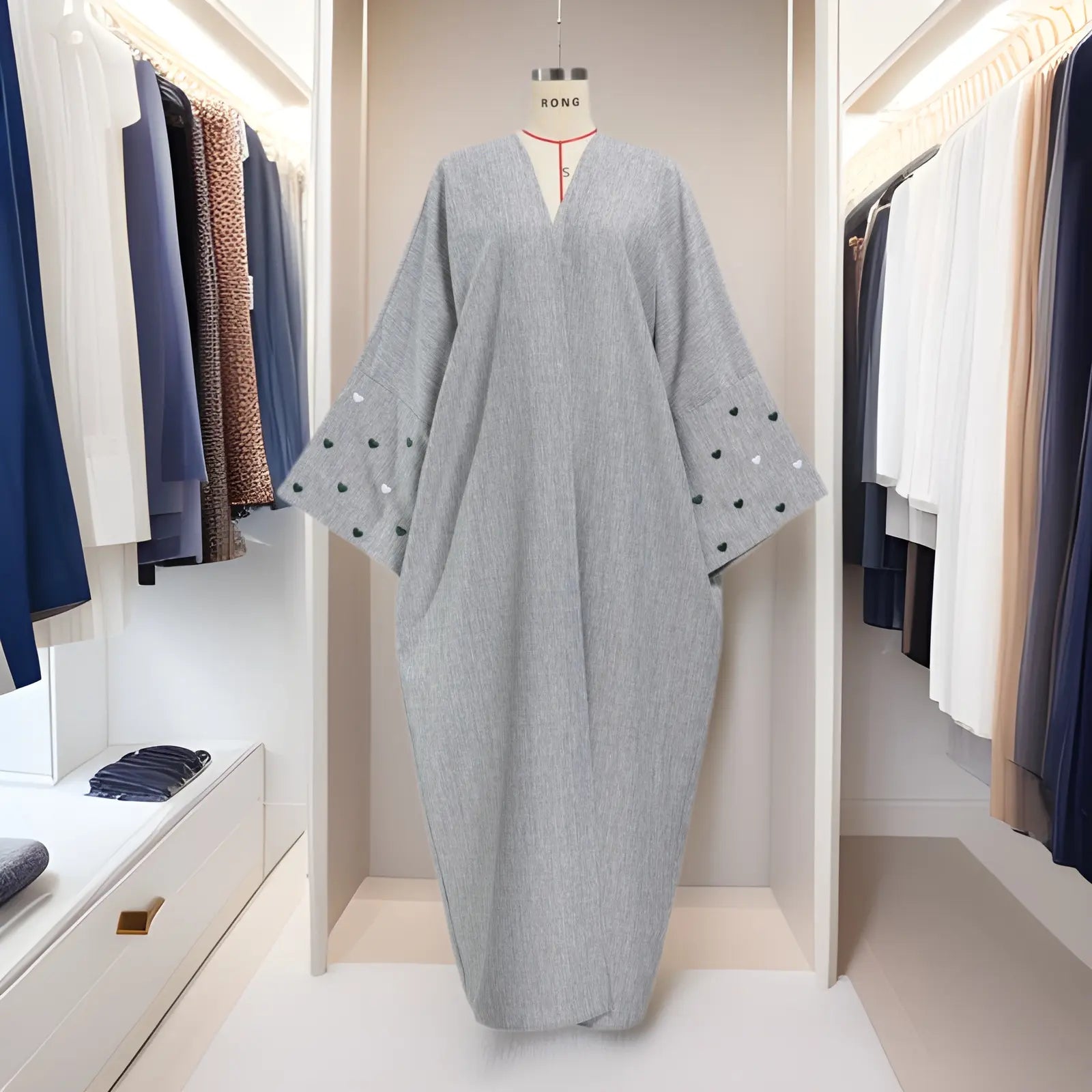 Embroidered Womens Cardigan Robe
