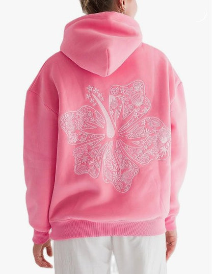 Embroidered Womens Hooded Sweatshirt