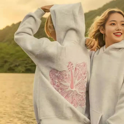 Embroidered Womens Hooded Sweatshirt