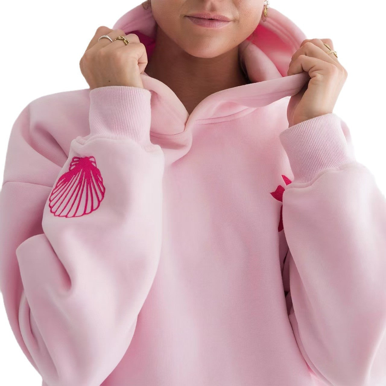 Embroidered Womens Hooded Sweatshirt