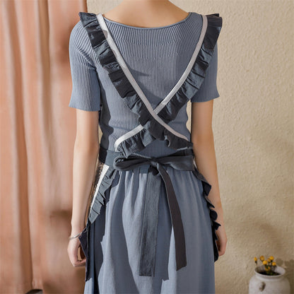 Embroidered work apron