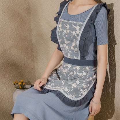 Embroidered work apron