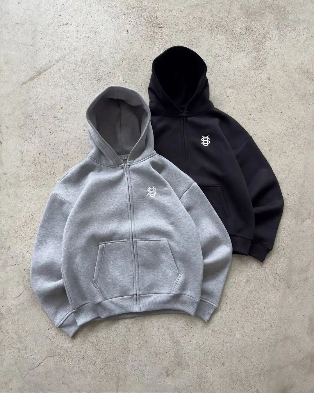 Embroidered Zipper Sweatpants