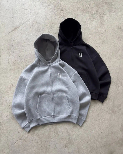 Embroidered Zipper Sweatpants