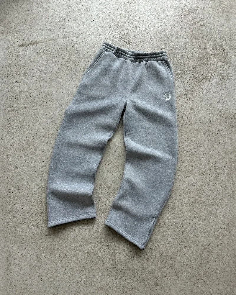 Embroidered Zipper Sweatpants
