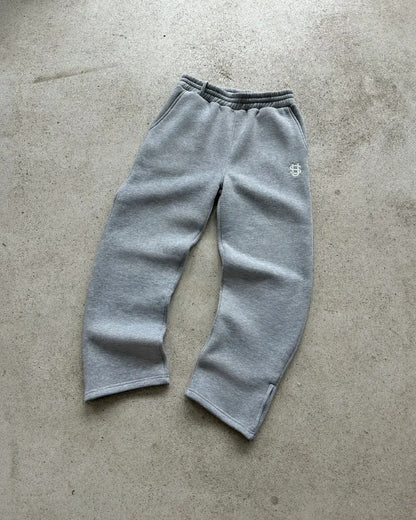 Embroidered Zipper Sweatpants