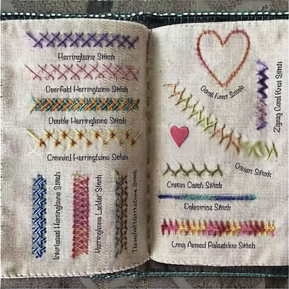 Embroidery stitch book