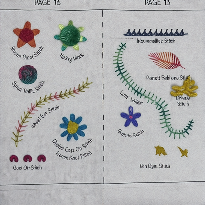 Embroidery stitch book