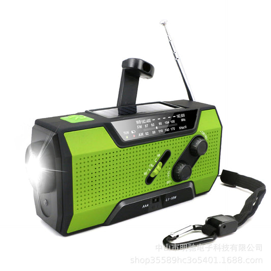 Emergency radio hand-crank charging