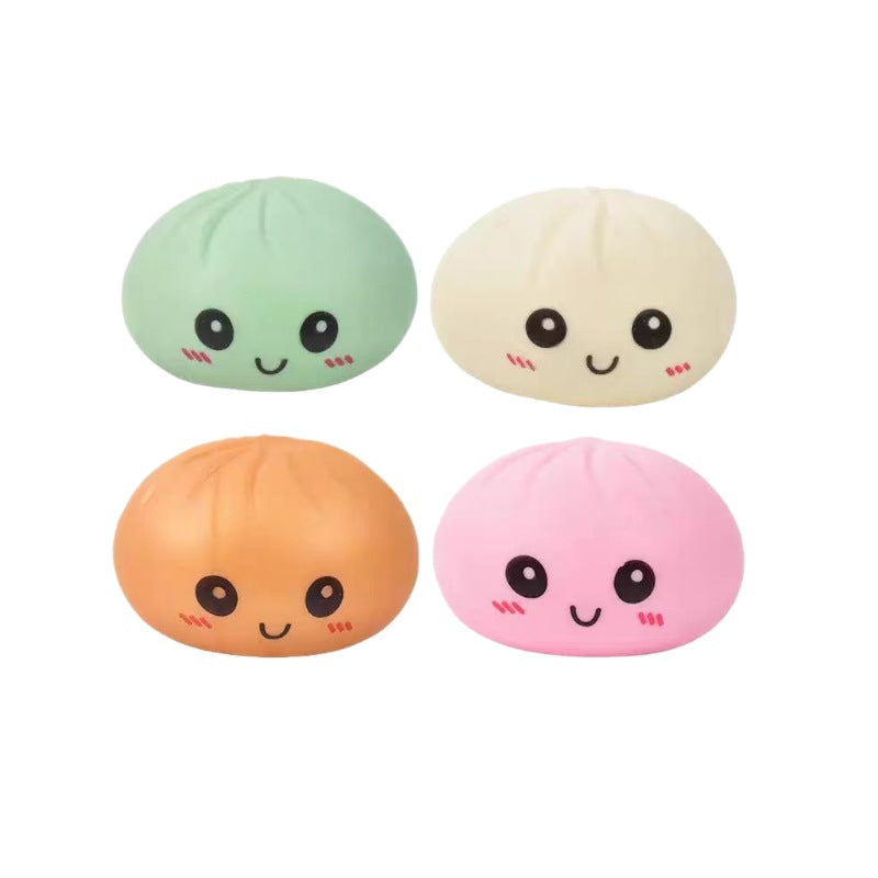Emoji Bun Squeeze Toy Stress Relief Colorful Plaything