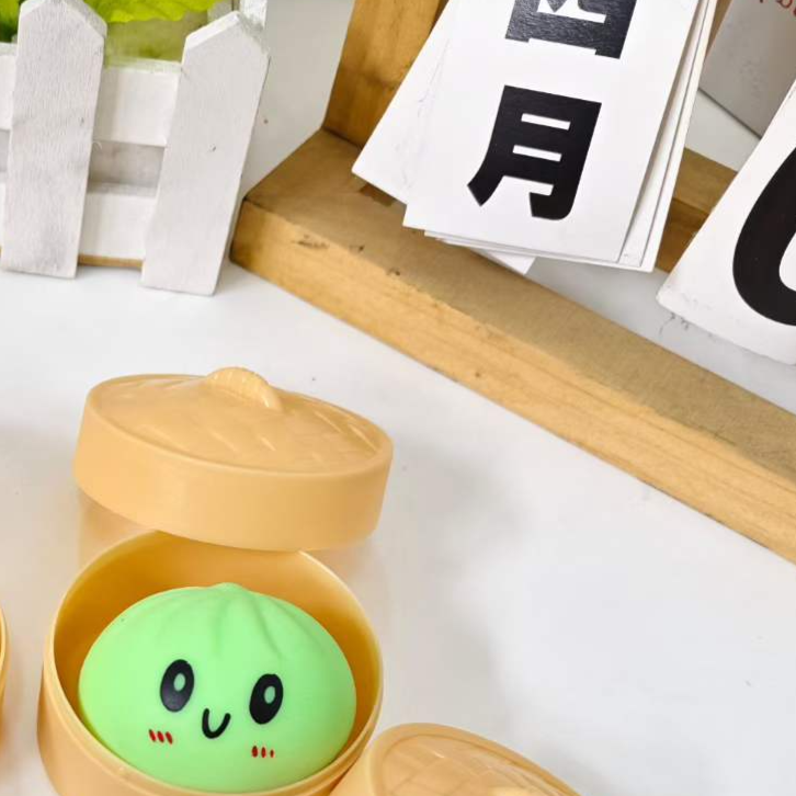 Emoji Bun Squeeze Toy Stress Relief Colorful Plaything