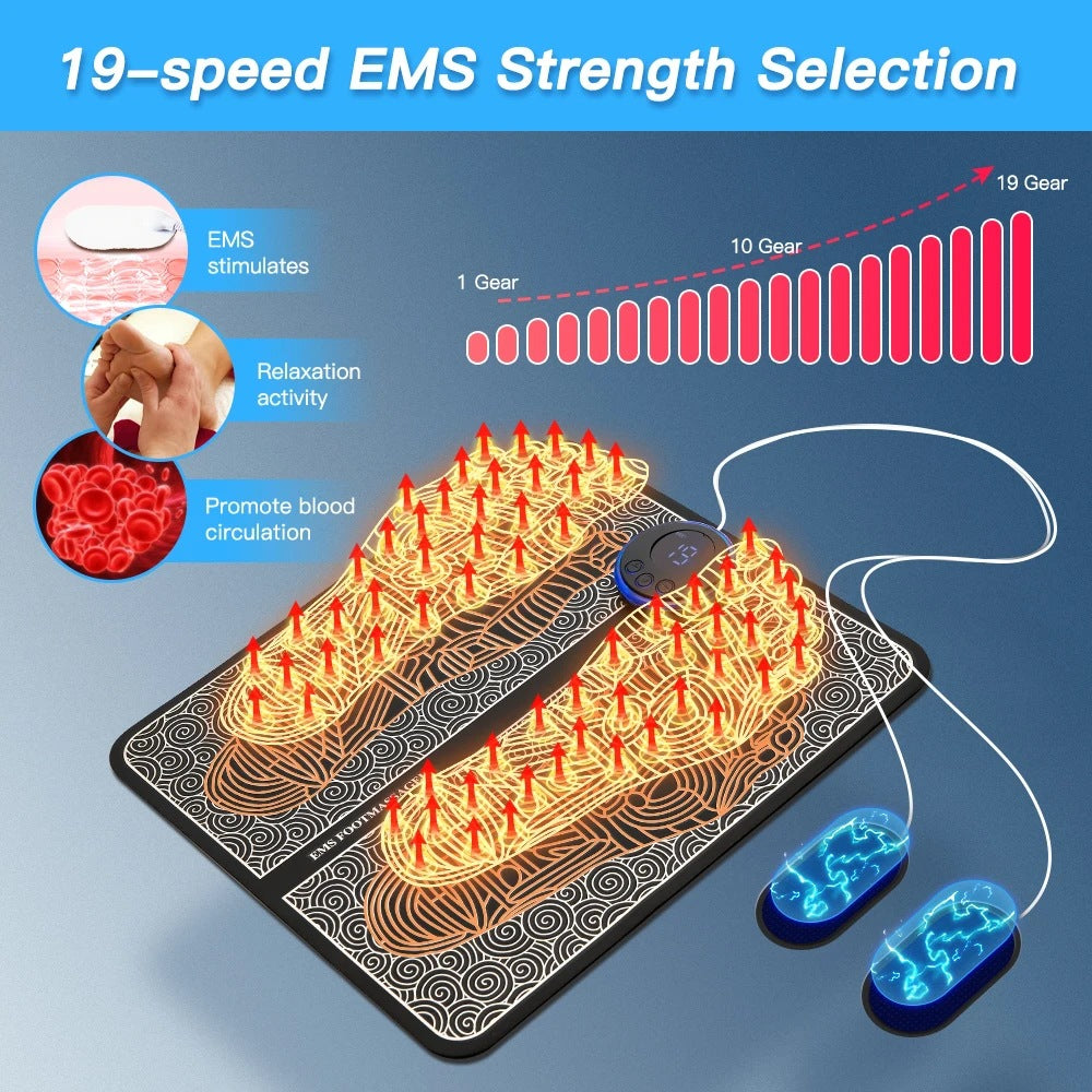 EMS Foot Massage Mat with Remote Control