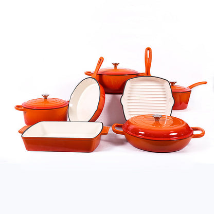 Enamel Cast Iron Cookware Set