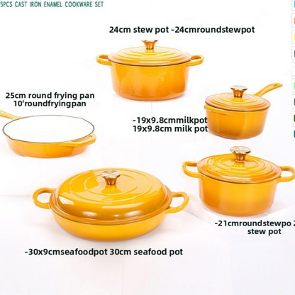 Enamel Cast Iron Cookware Set