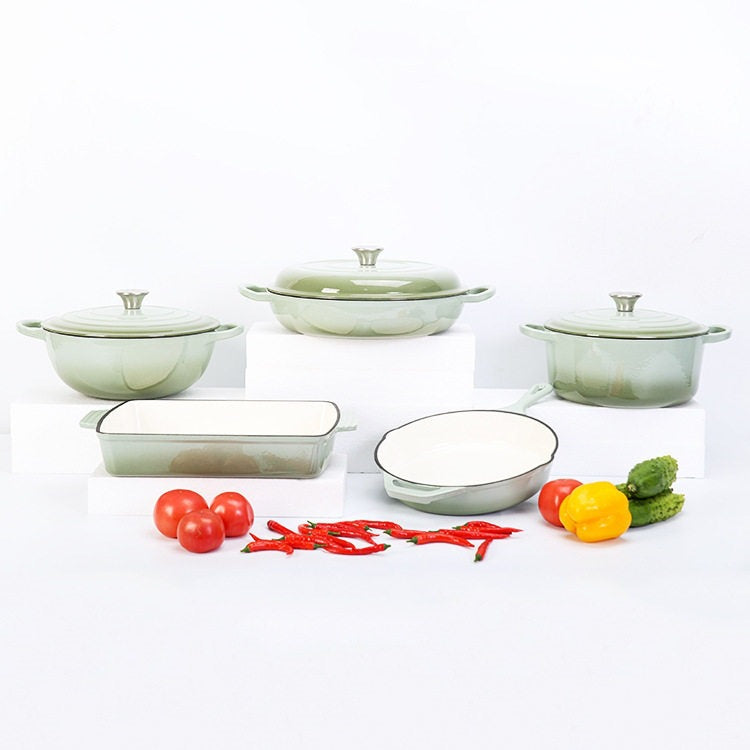 Enamel Cast Iron Cookware Set