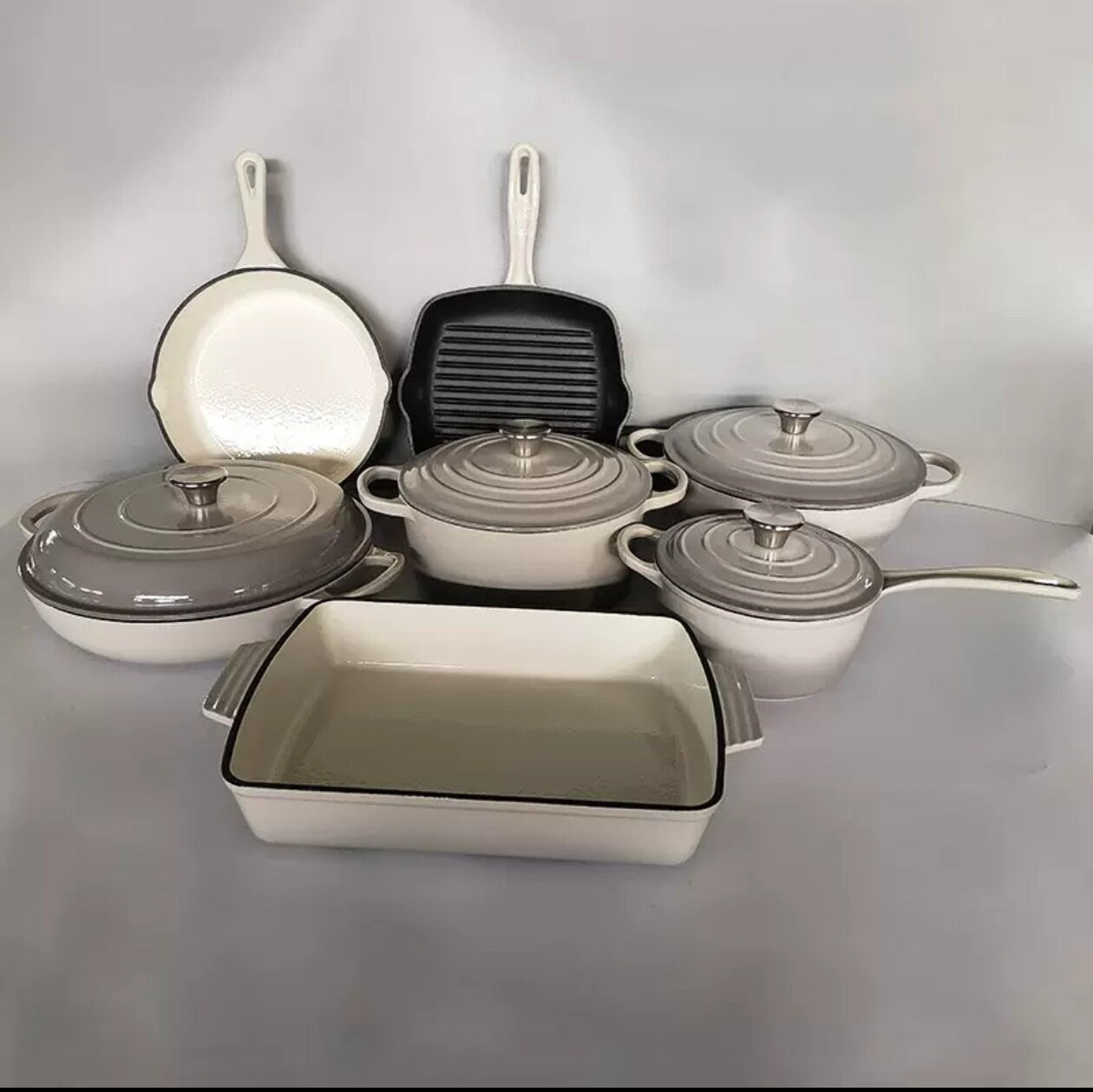 Enamel Cast Iron Cookware Set