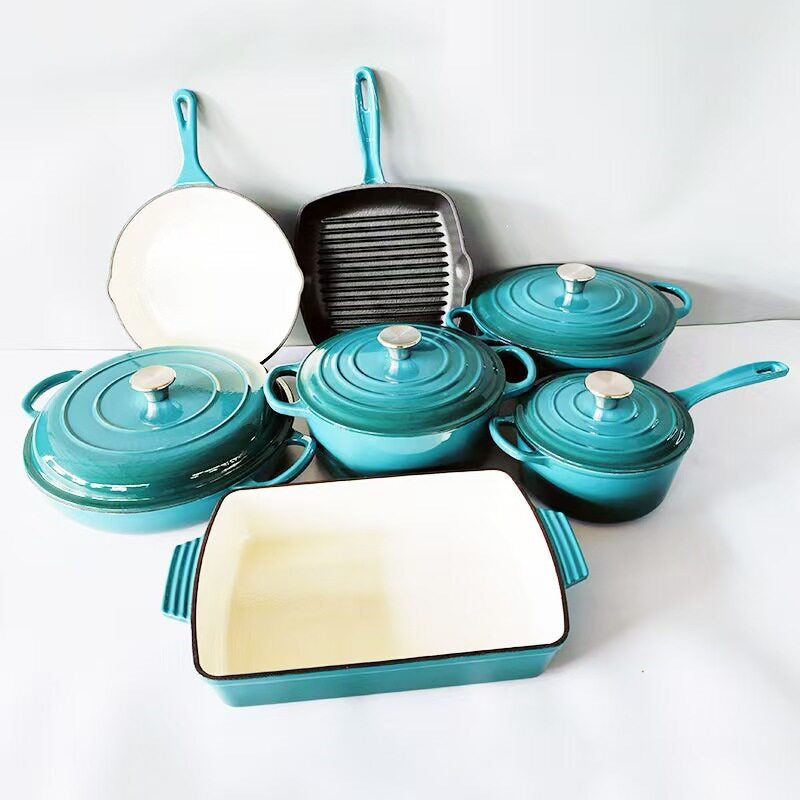 Enamel Cast Iron Cookware Set