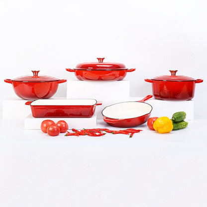 Enamel Cast Iron Cookware Set