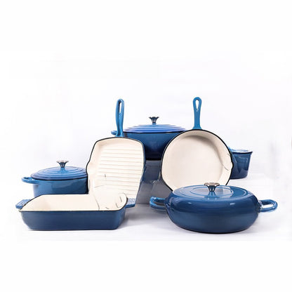 Enamel-coated porcelain pot