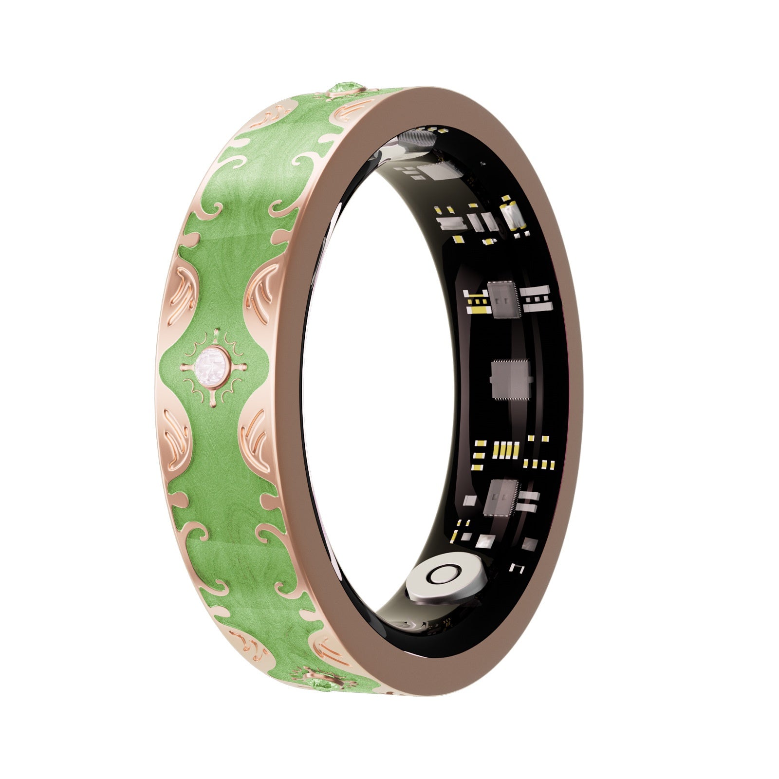 Enamel-colored smart ring bracelet