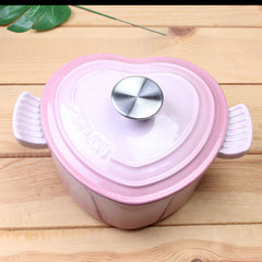 19cm pink heart-shaped pot