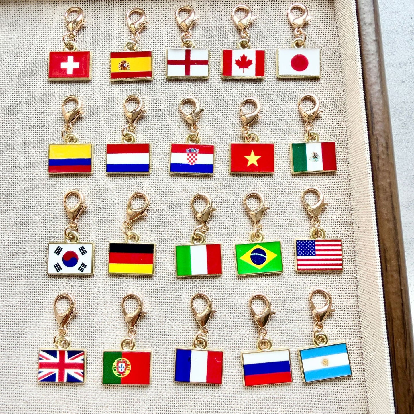 Enamel Flag Keychain Pendant