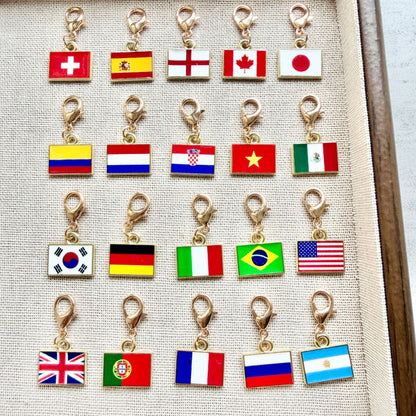 Enamel Flag Keychain Pendant