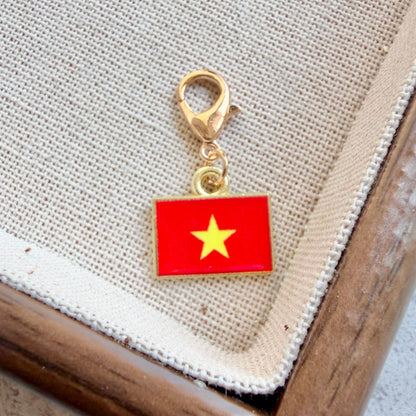 Enamel Flag Keychain Pendant