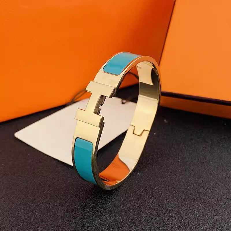 Enamel Letter Bracelet Stainless Steel Clasp Couple jewelry