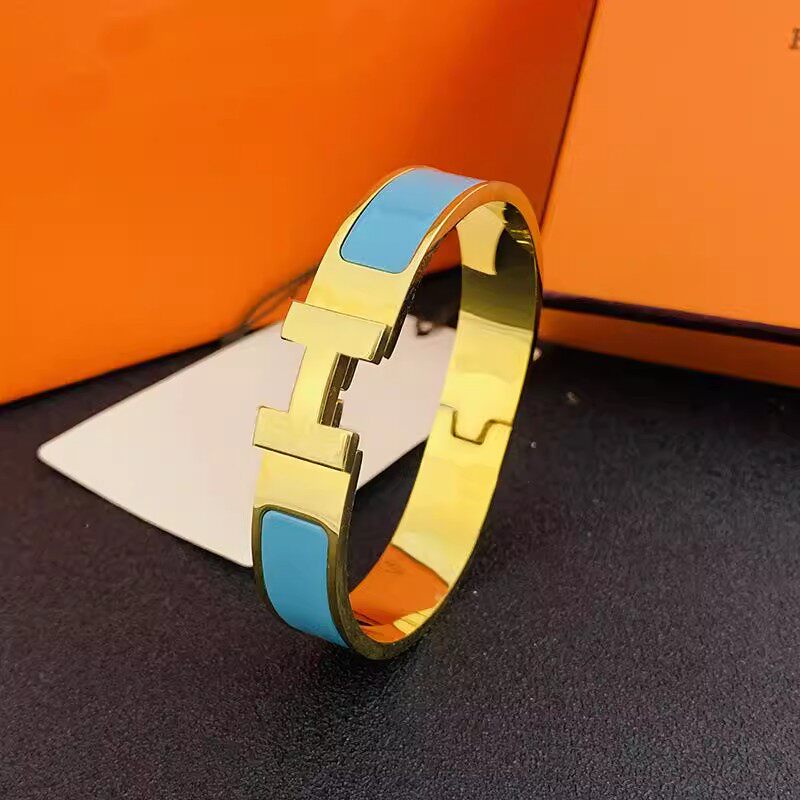Enamel Letter Bracelet Stainless Steel Clasp Couple jewelry