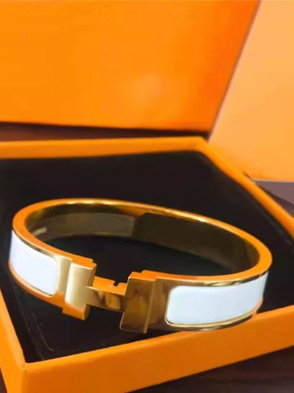 Enamel Letter Bracelet Stainless Steel Clasp Couple jewelry