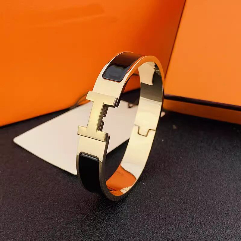 Enamel Letter Bracelet Stainless Steel Clasp Couple jewelry