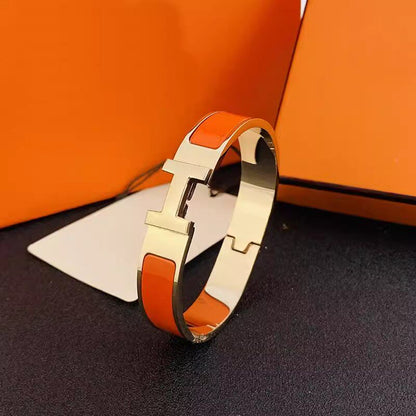 Enamel Letter Bracelet Stainless Steel Clasp Couple jewelry