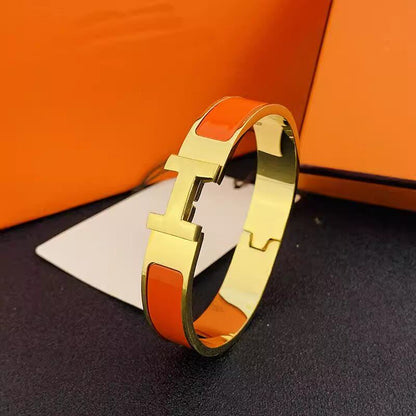 Enamel Letter Bracelet Stainless Steel Clasp Couple jewelry
