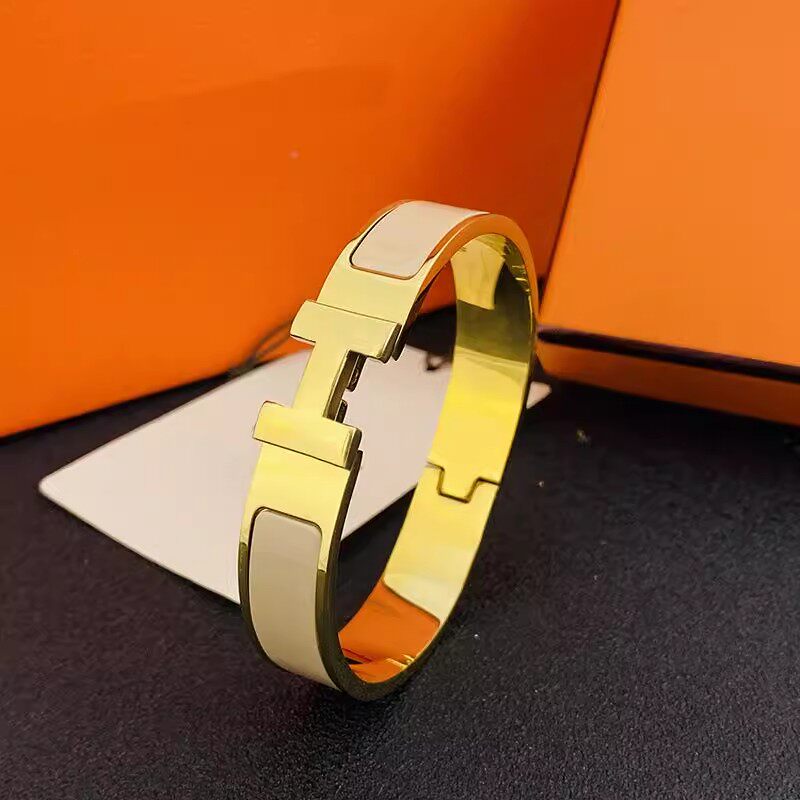 Enamel Letter Bracelet Stainless Steel Clasp Couple jewelry