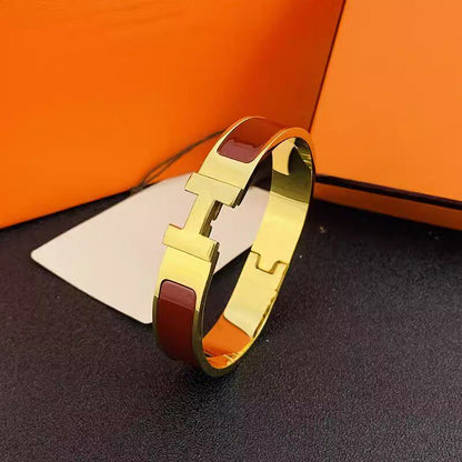 Enamel Letter Bracelet Stainless Steel Clasp Couple jewelry