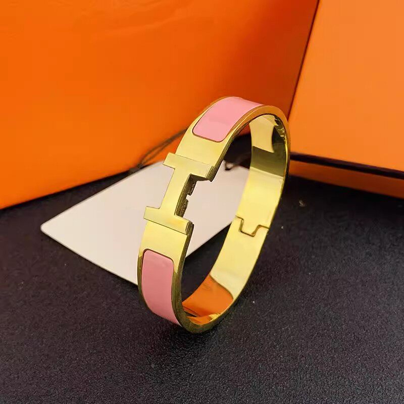 Enamel Letter Bracelet Stainless Steel Clasp Couple jewelry