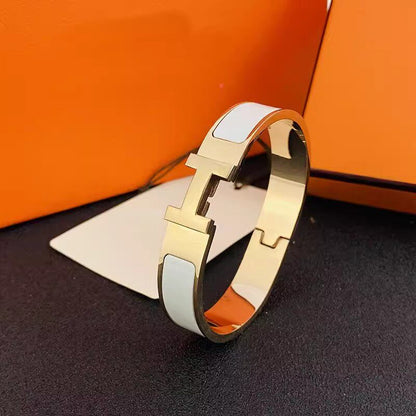 Enamel Letter Bracelet Stainless Steel Clasp Couple jewelry
