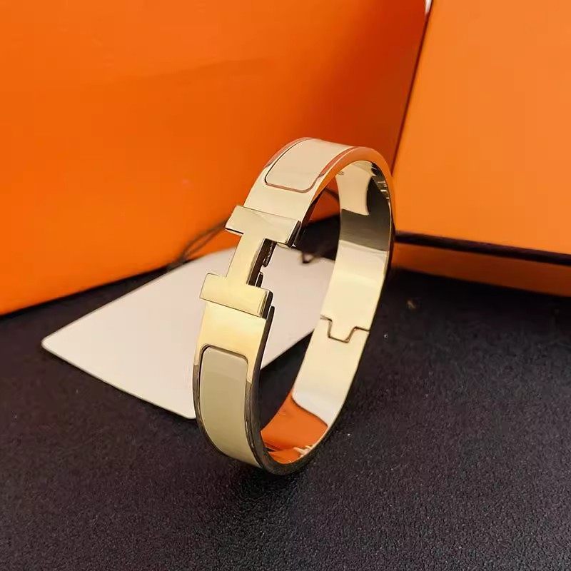 Enamel Letter Bracelet Stainless Steel Clasp Couple jewelry