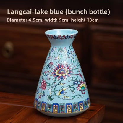 Enamel-painted vase