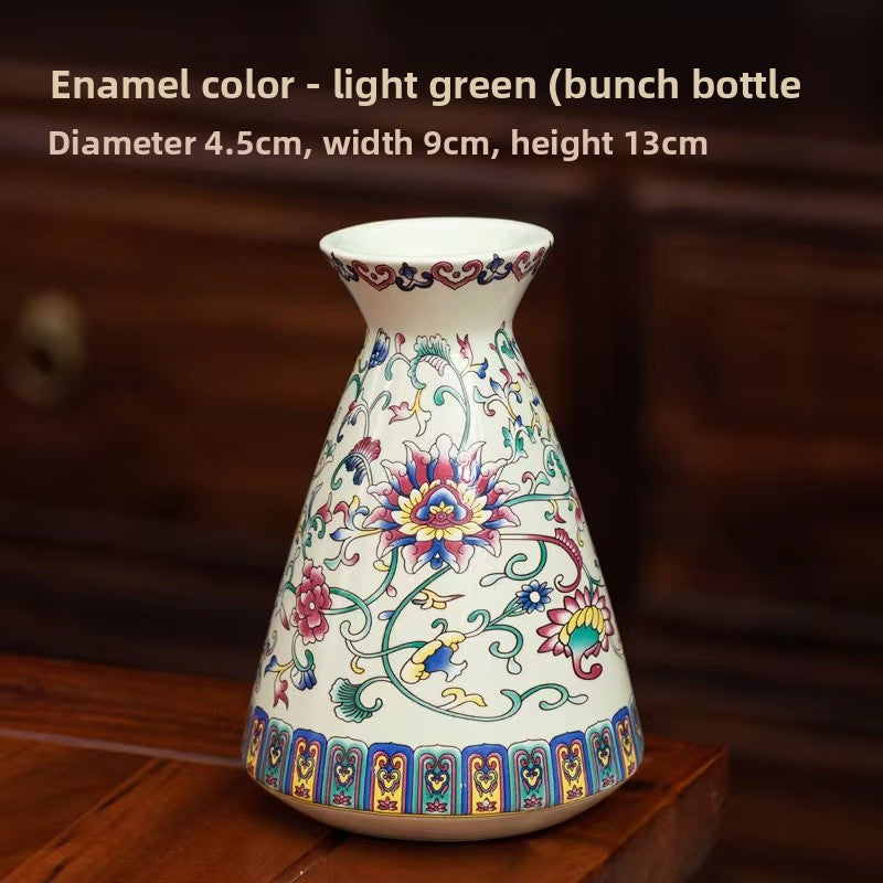 Enamel-painted vase