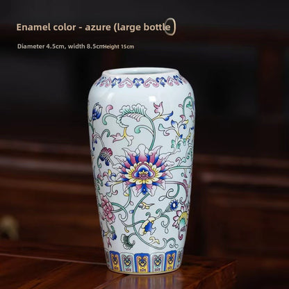 Enamel-painted vase