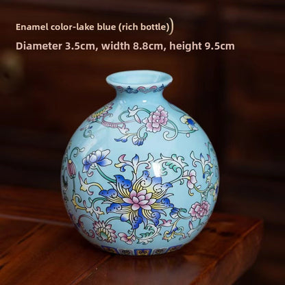 Enamel-painted vase