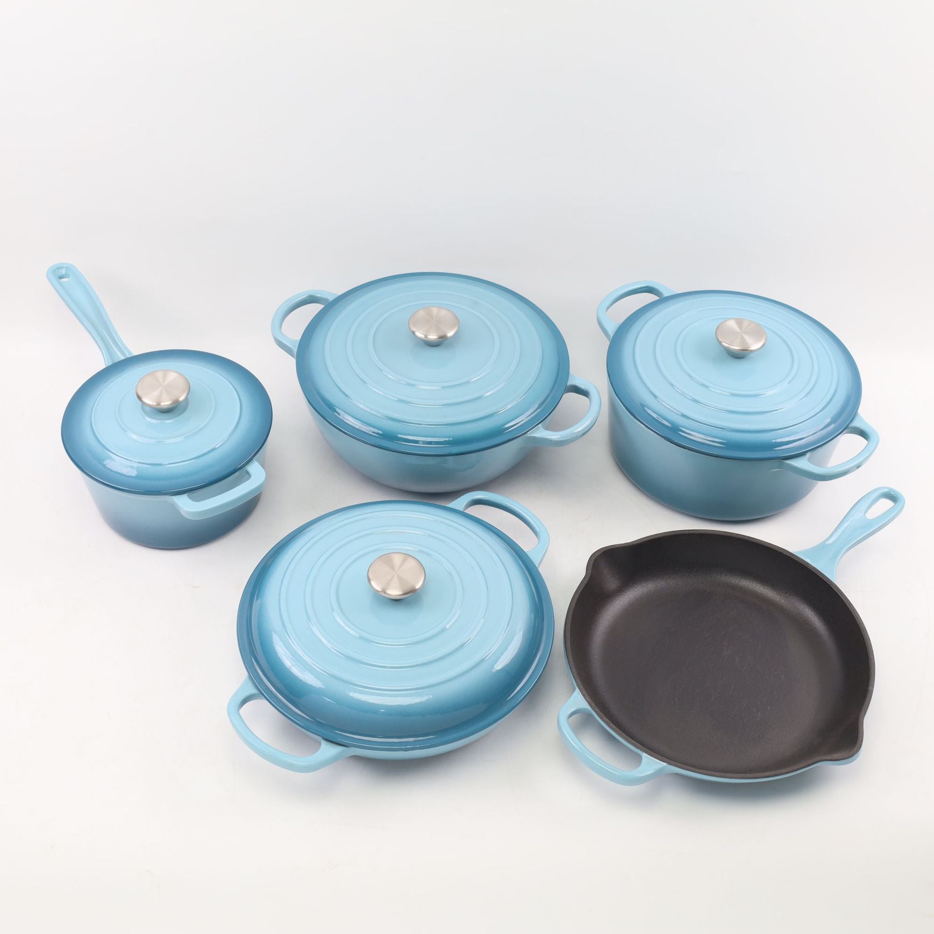 Enameled Cast Iron Cookware Set