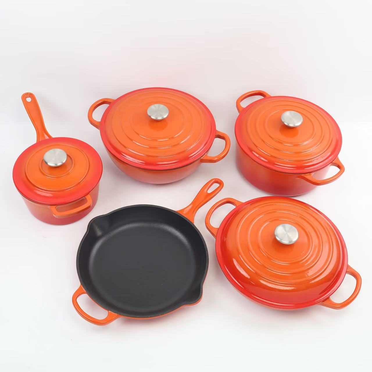 Enameled Cast Iron Cookware Set